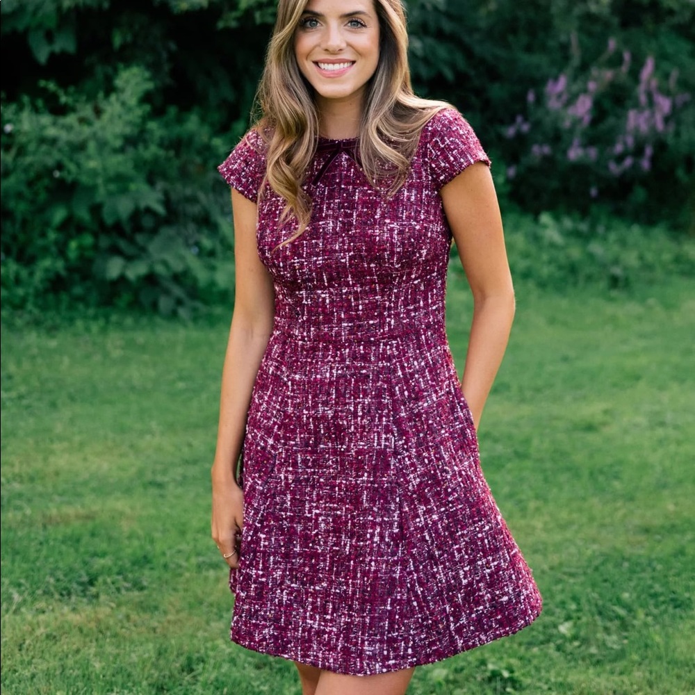 Gal Meets Glam Nell Tweed Dress 00P
